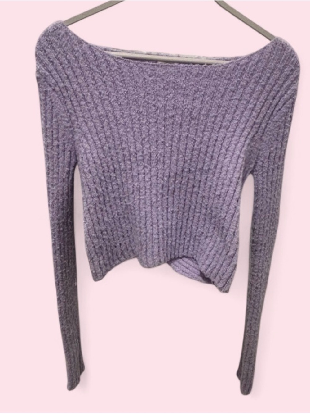HURLEY Women’s Lavender Ribbed Knit Sweater
